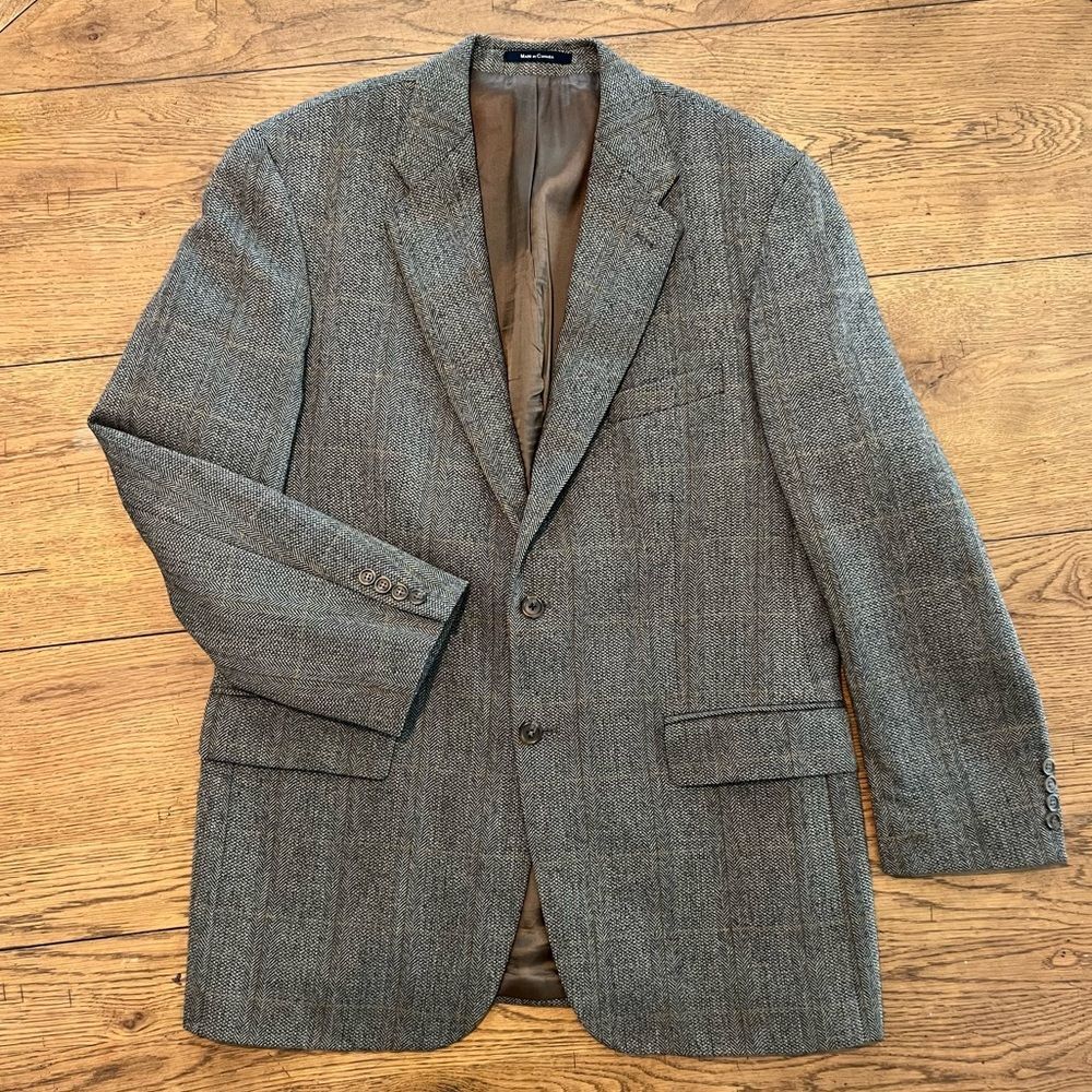 Vintage Chaps by Ralph Lauren Men’s Herringbone Wool Blazer/Sports Coat Sz. 44T